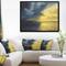 Designart - Sunset of Light and Shadows - Landscape Painting Canvas Print in Black Frame
